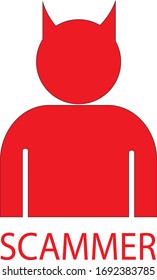 Vector of scam alert among internet users