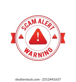 vetor scam alert vermelho warning Símbolo de Alerta
