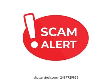 vector Scam alert warning icon
