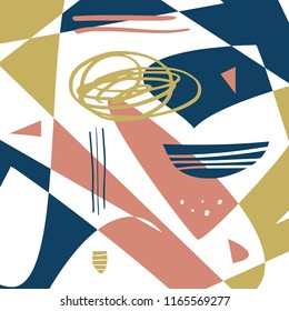 Vector scandinavian art, simple shapes. Universal trendy print for poster, postcard, layout, interior, wall art, phone case, t-shirt