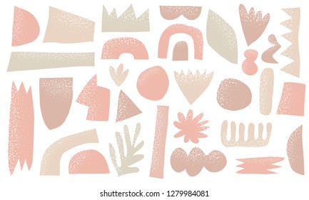 Vector scandinavian background with nude colors