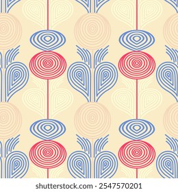 Vetor Padrão escandinavo, formas geométricas, estilo minimalista, vetor