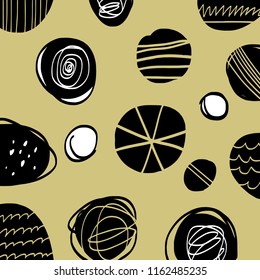 Vector scandinavian poster, simple shapes. Universal trendy print for fabrics, brochures, covers and other
