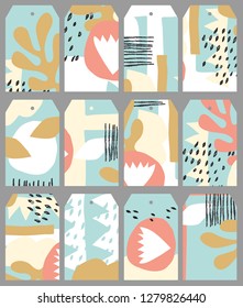Vector scandinavian tags template