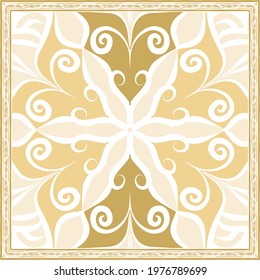 vector scarf with apple color. Abstract seamless vector pattern with hand drawn elements. 
