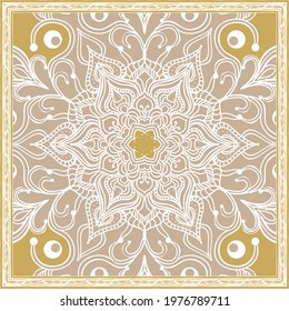  vector scarf with apple color. Abstract seamless vector pattern with hand drawn elements. 