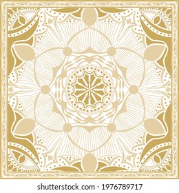  vector scarf with apple color. Abstract seamless vector pattern with hand drawn elements. 