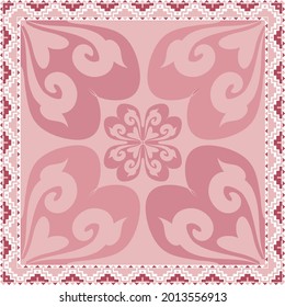 vector scarf with apple color. Abstract seamless vector pattern with hand drawn elements.