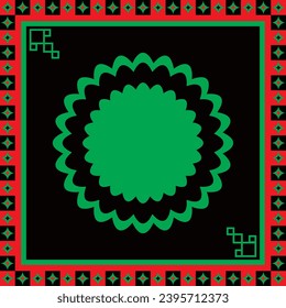 Vector scarf hijab design red dan black