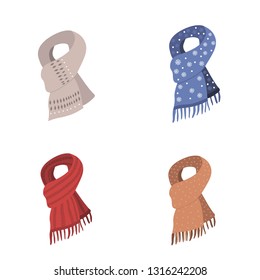 vector scarf set