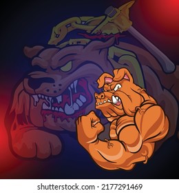 diseño de perro con miedo vectorial, con un diseño simple y elegante