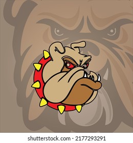 vector scary dog design, with a simple and elegant design