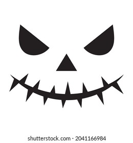 Vector Scary Face On White Background Stock Vector (Royalty Free ...