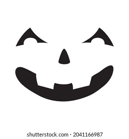 Vector scary face on a white background. Halloween ghost face.