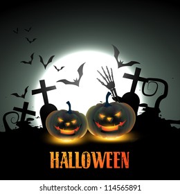 vector scary halloween design illustration