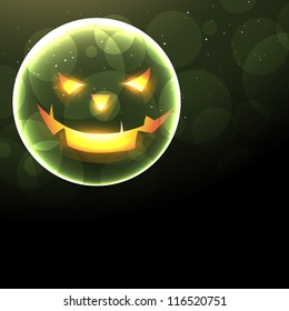ilustración de diseño de halloween con miedo vectorial