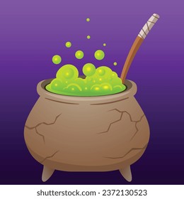vector scary halloween witch's poisonn fest