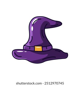 Vector scary witch hat elements for Halloween day. Adorable Halloween festival elements for decoration, print.