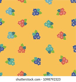 Vector scattered flowers seamless pattern background. Perfect for fabric, scrapbooking, wallpaper projects.