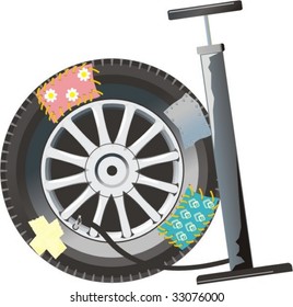 Vector Scene Car Bus Wired Rivets Stock Vector (Royalty Free) 33076000 ...