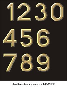 Vector scene golden digital symbol
