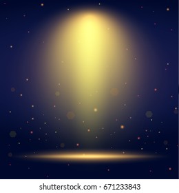 Vector scene illuminated with spotlight