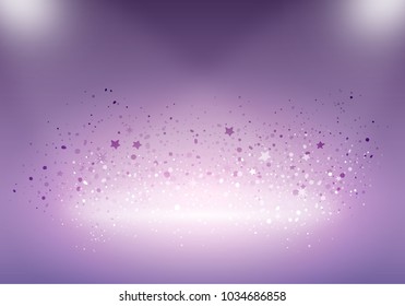 Vector Scene with Light and Stars. Background Concept for Product Advertising.