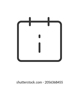 Vector schedule line icon. Symbol in trendy outline style. Vector illustration isolated on a white background. 