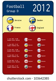 Vector schedule on football 2012 - group D
