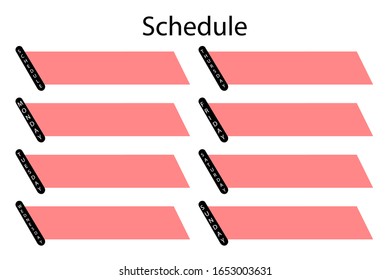 Vector schedule template with a simple and cool design