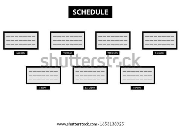 Timetable Examples Tv Vector Schedule Template Television Design Stock Vector (Royalty Free ...