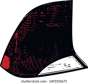 Vector, schematic illustration of the car's rear light.