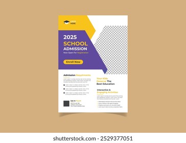 Vektor Schule Zulassung professionelle Flyer Design-Vorlage