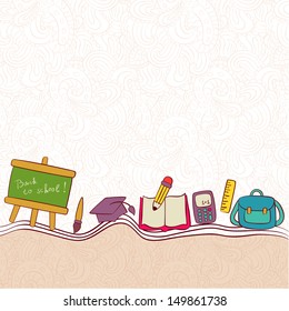 Vector school background template card