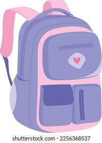 vector school bag with bright colors and cute shapes, perfect for supporting your design