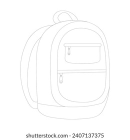 Página de coloreado de bolsos de la Escuela Vector
