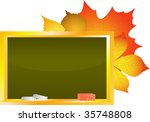 Vector school board. Isolated on white