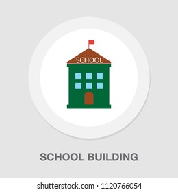 vector school building isolated university office illustration - school icon