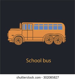 vector school bus illustration