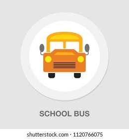 vector school bus illustration isolated, school vehicle symbol