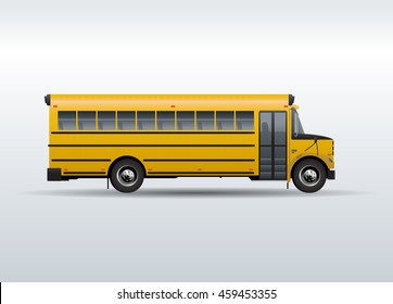 Vector school bus isolated on white background