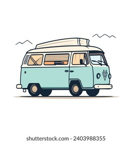 vector school bus , van , ambulance illustration design