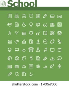 vector school and education icon set