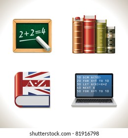 Vector school and education icon set. Part 2