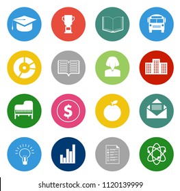 Vector school & Education icons set - student learning and graduation symbols