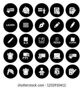 vector school & Education icons set - student learning and graduation symbols