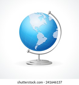 Vector school Globe isolated on white backgroind
