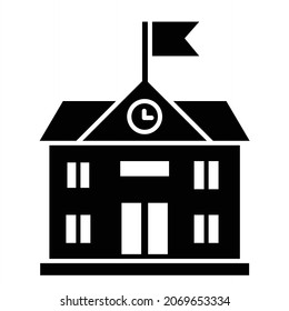 Vector School Glyph Icon Design
