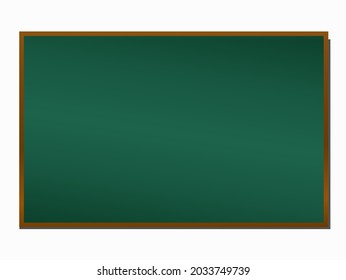 Vector school green class board with chalk. Isolation over white background. School is back.
