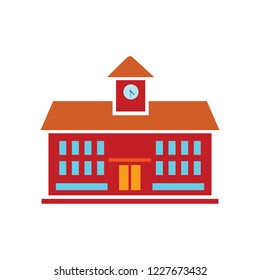 vector school institute building. university icon - education concept- education llustration - vector school; building isolated